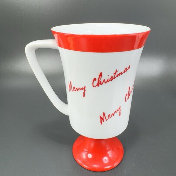 FINE SEYEI CHINA MERRY CHRISTMAS CUP MUG Footed Cups Mugs Porcelain Japan Set 2 - Picture 8 of 15